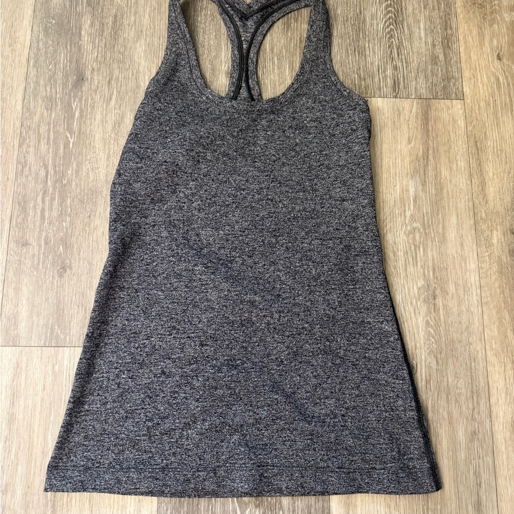 Lululemon Athletica Gray Fitted Tank Top